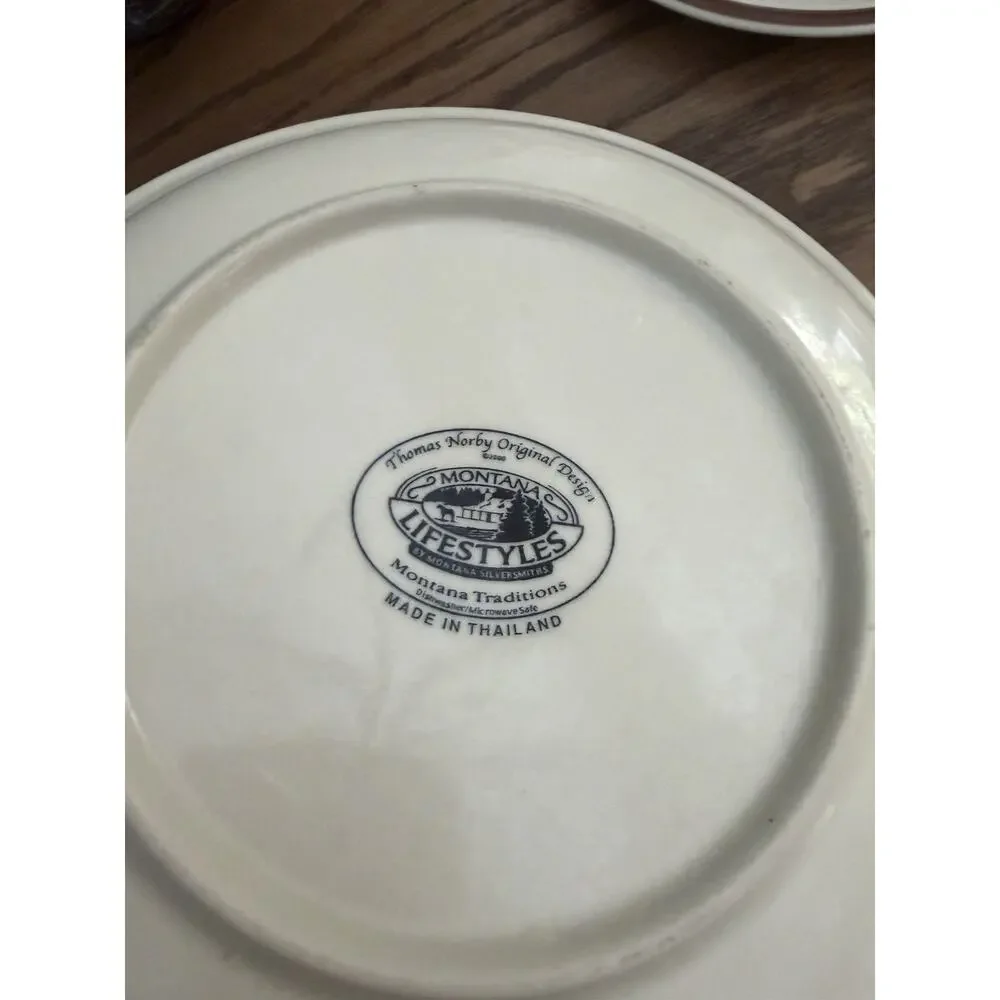 Vintage 1990s Cowboy Plates 'Montana Traditions' 7.75